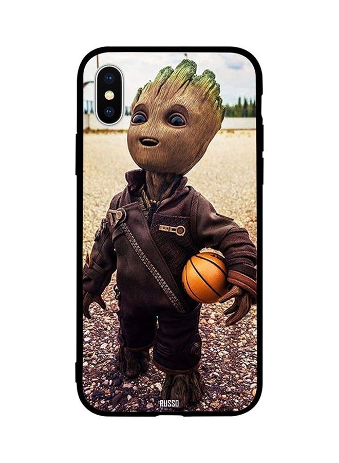 CIELITO Protective Case Cover For Apple iPhone XS Baby Groot Ready to Play Basketball