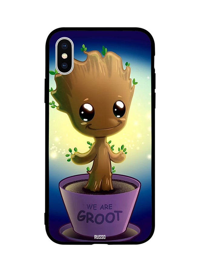 CIELITO Protective Case Cover For Apple iPhone XS Baby Groot Growing in a Pot