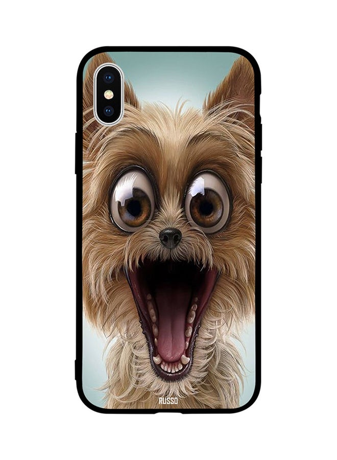 CIELITO Protective Case Cover For Apple iPhone XS Dog Funny Smiling