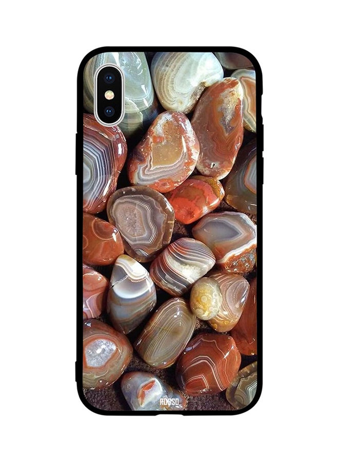CIELITO Protective Case Cover For Apple iPhone XS Colorful Pebbles