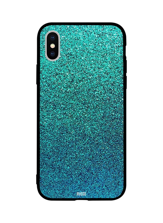 CIELITO Protective Case Cover For Apple iPhone XS Blue Shiny Design Pattern