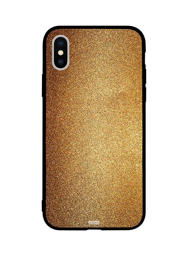 CIELITO Protective Case Cover For Apple iPhone XS Golden Sprinklers Pattern