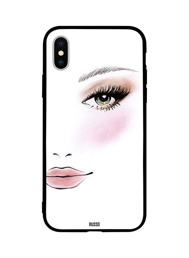 CIELITO Protective Case Cover For Apple iPhone XS Girl Sketch Art Face