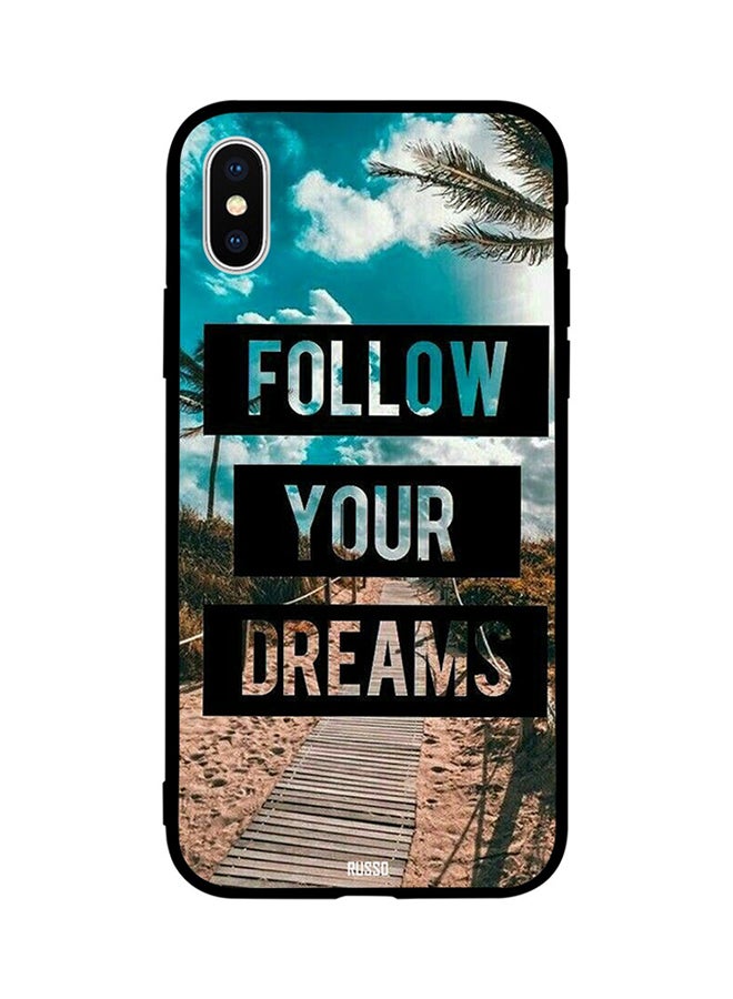 CIELITO Protective Case Cover For Apple iPhone XS Follow Your Dreams Path