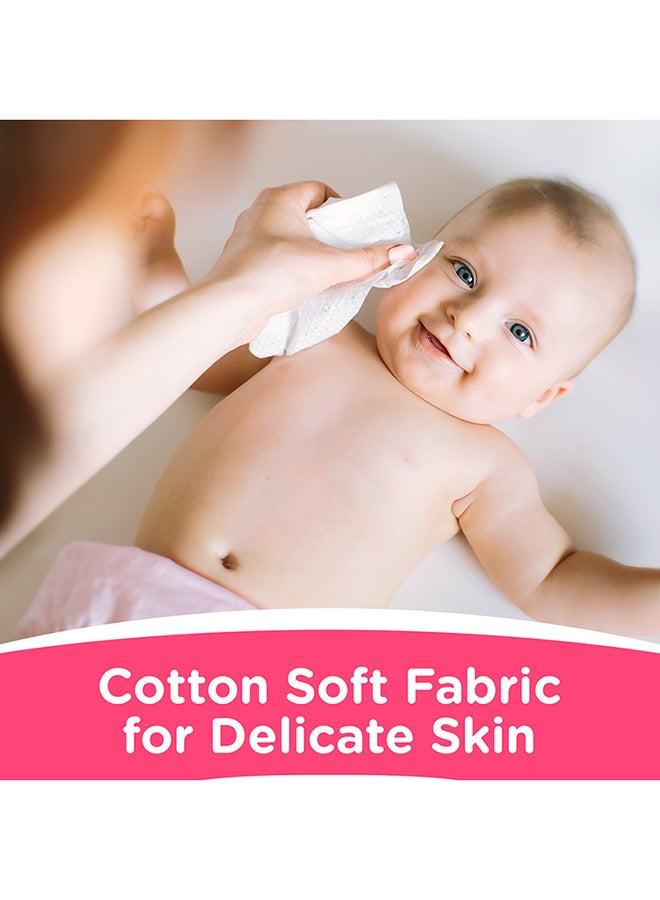 Johnson's Clinically Proven Soft Gentle Baby Wipes, Extra Sensitive, Alcohol And Soap Free, 3+1 Packs Of 56, 224 Total Count  - Image 2