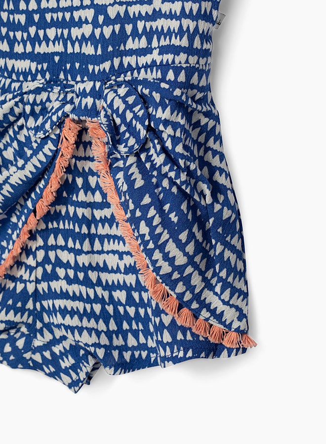 IKKS - Heart Print Playsuit Blue - Image 1