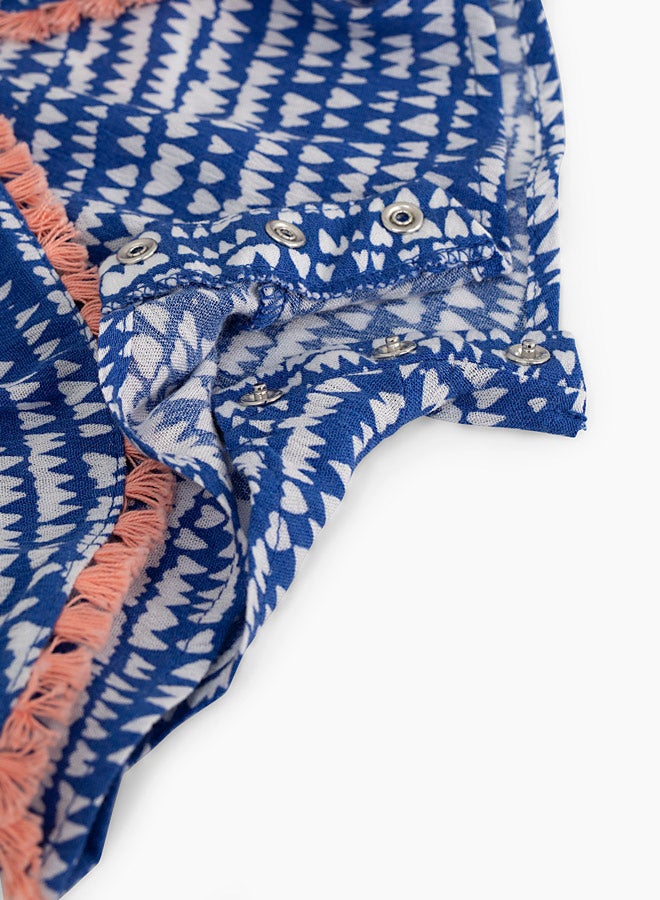 IKKS - Heart Print Playsuit Blue - Image 1