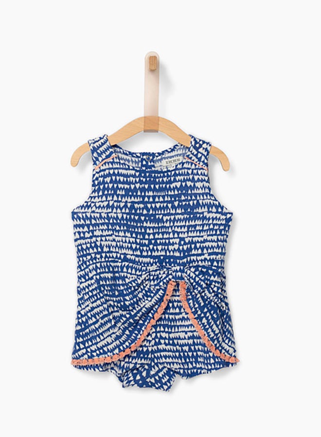 IKKS - Heart Print Playsuit Blue - Image 1