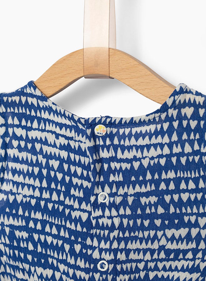 IKKS - Heart Print Playsuit Blue - Image 1
