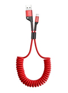 كابل الشحن ومزامنة البيانات من سلسلة فيش آي سبرينج من Type-C إلى USB أحمر وأسود