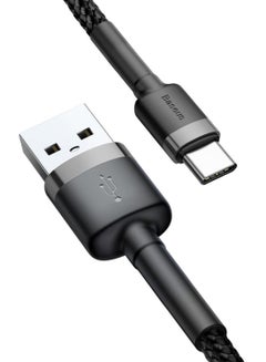 Baseus USB C Cable 3.0A Fast Charging Cable Nylon Braided Cafule Series - 1M USB Type C Charger Compatible for Samsung S21 S20 S9 Note 20 10 Huawei P30 P20 Lite Mate 20 Pro P20 LG G5 G6 Xiaomi Mi 11 Ultra A2 etc. Black/Grey  - Image 2