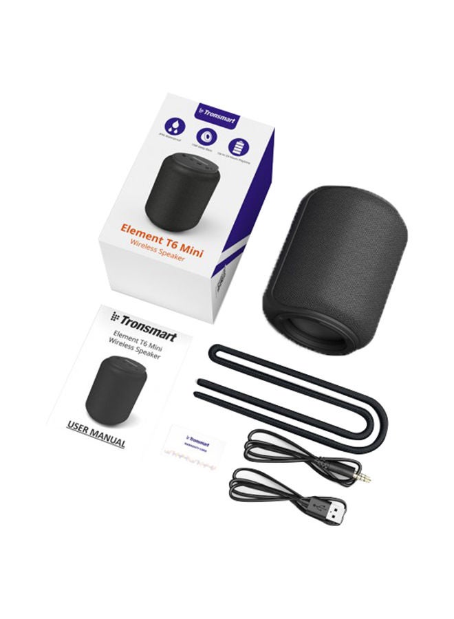 Tronsmart - Element T6 Mini Portable Bluetooth Speaker Black - Image 1
