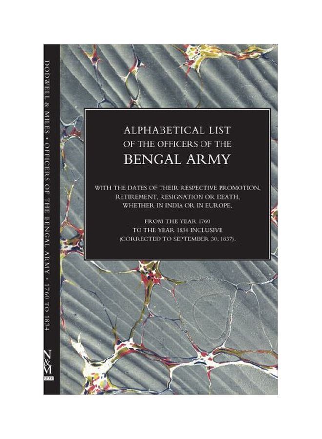 The East India Military Calendar paperback english - 30 July 2007