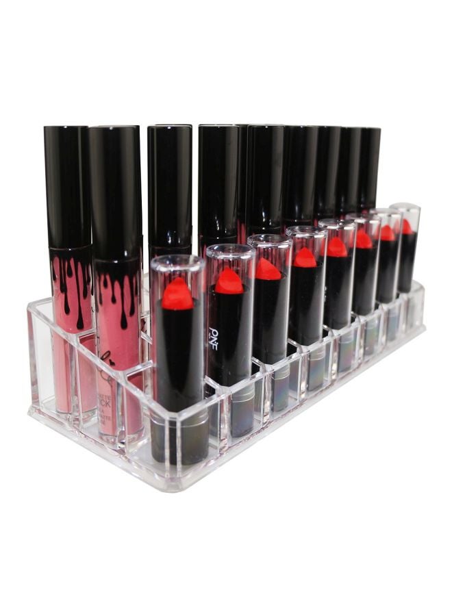24-Compartment Cosmetic Organizer Clear - Image 2