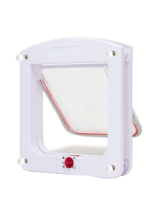 باب قلاب آمن قابل للقفل لبوابة الحيوانات الأليفة أبيض 23.5سم - Image 1