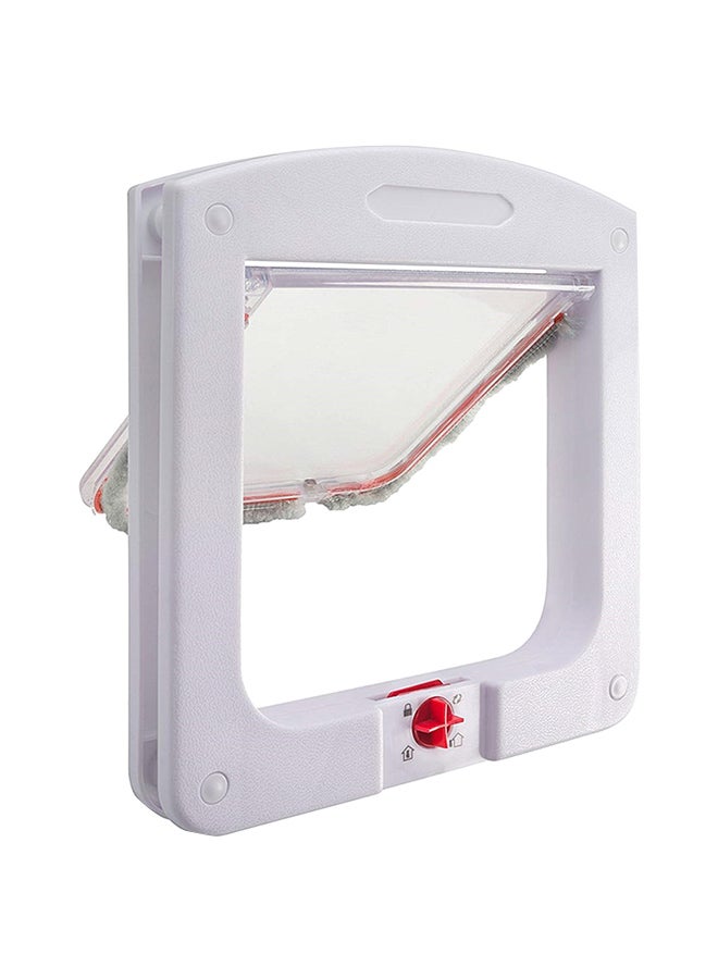 باب قلاب آمن قابل للقفل لبوابة الحيوانات الأليفة أبيض 23.5سم - Image 3