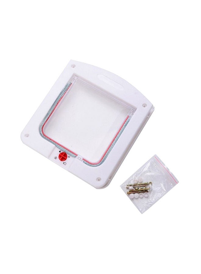 باب قلاب آمن قابل للقفل لبوابة الحيوانات الأليفة أبيض 23.5سم - Image 4