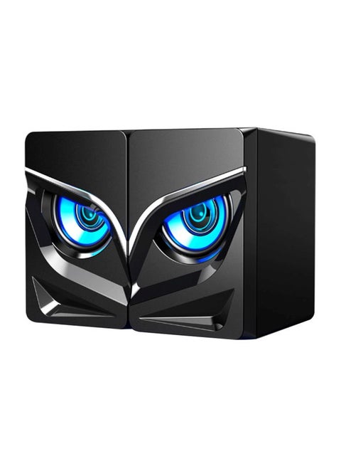 مكبر صوت مكتبي بمنفذ USB 2.1 طراز V128 الأسود / الأزرق