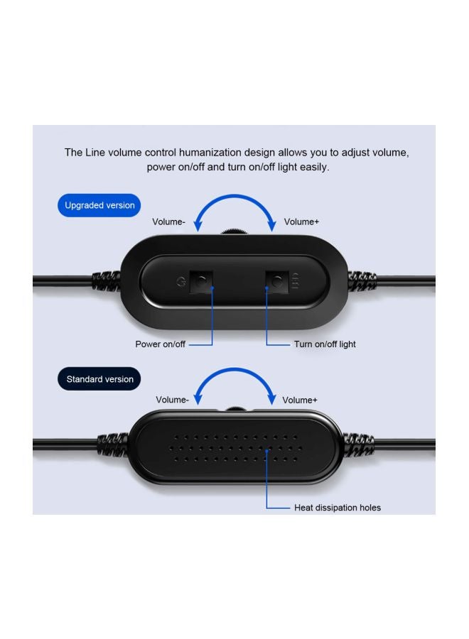 ماركة غير محددة - مكبر صوت مكتبي بمنفذ USB 2.1 طراز V128 الأسود / الأزرق - Image 1