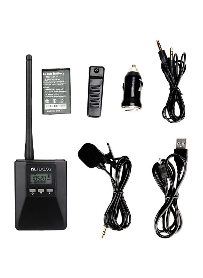 Retekess Portable FM Transmitter TR506 Black  - Image 1