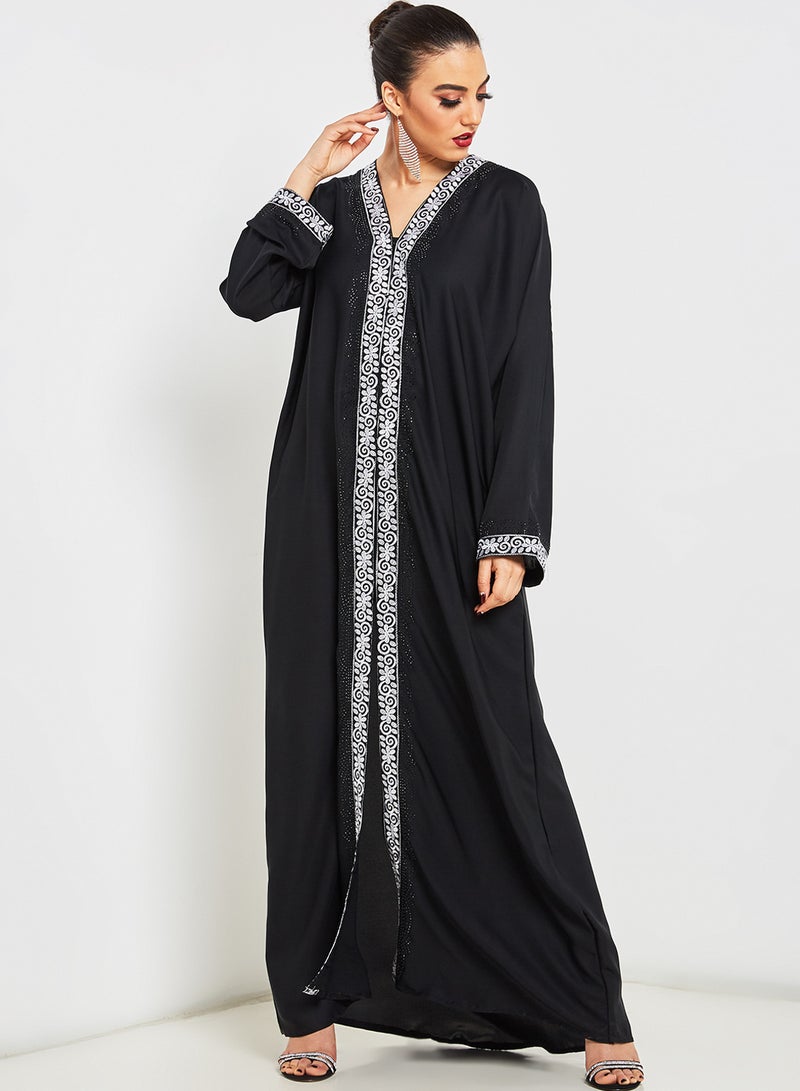 Floral Border Abaya Black - v1584254752/N35115040V_1