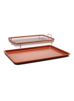 copper chef 2-Piece Crisper Oven Air Fryr Brown 30centimeter  - Image 2