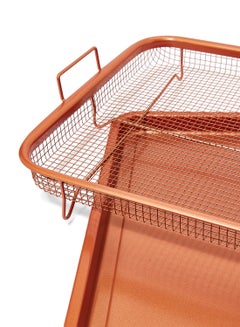 copper chef 2-Piece Crisper Oven Air Fryr Brown 30centimeter  - Image 3
