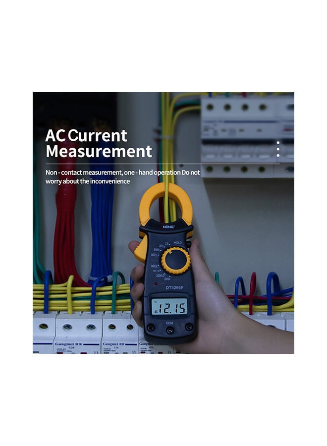 ANENG Digital Clamp Handheld Multimeter Black/Yellow  - Image 5