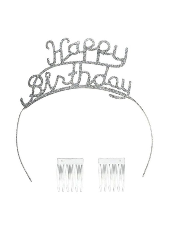 Glittered Metal Happy Birthday Tiara 60630 - v1584345389/N35537747A_1