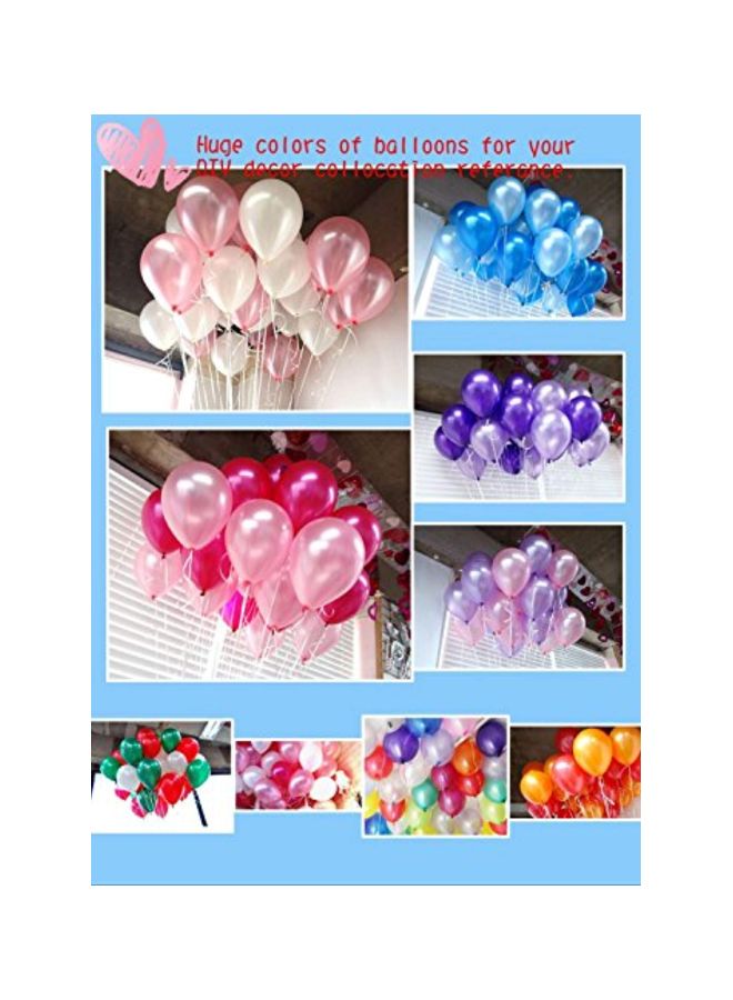 LOKMAN 100-Piece Latex Metallic Balloons 12inch - Image 2