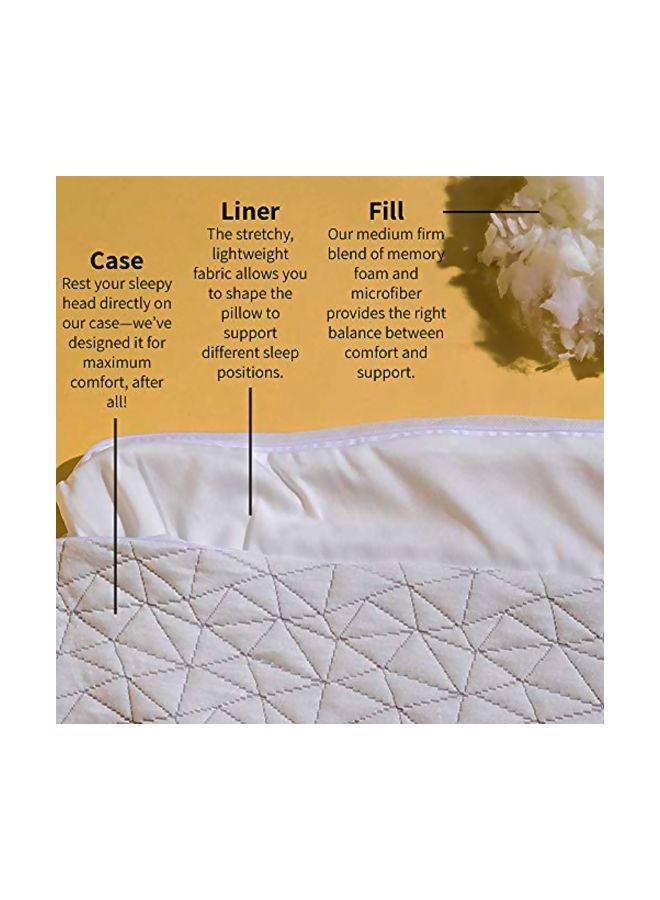 Viscoelastic Foam Pillow White