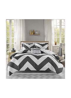 4-Piece Teen Comforter Set polyester White/Black Full/Queen