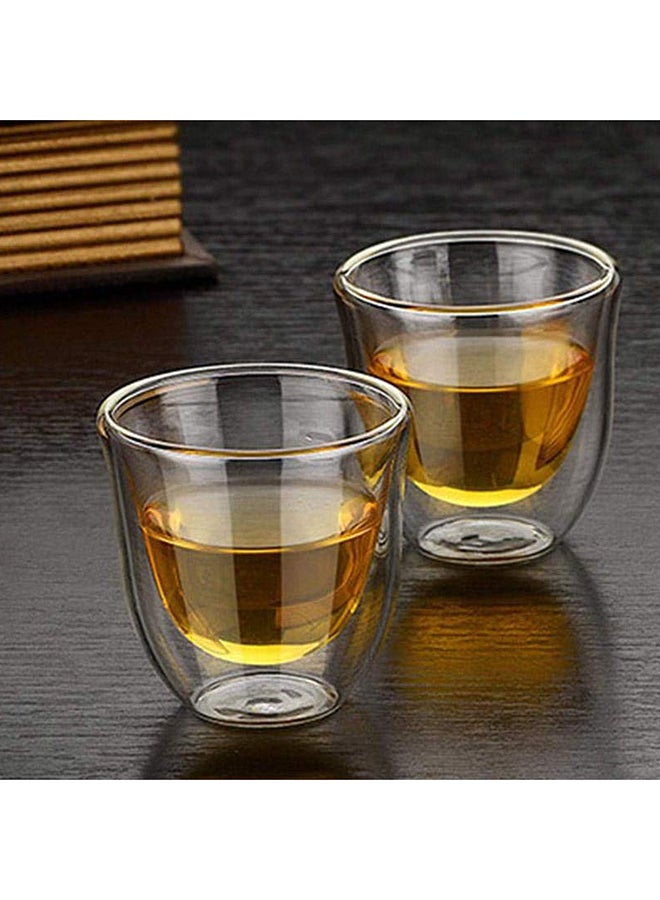 BLACKSTONE - 4-Piece Double Wall Cawa Glass Clear 70ml - Image 1
