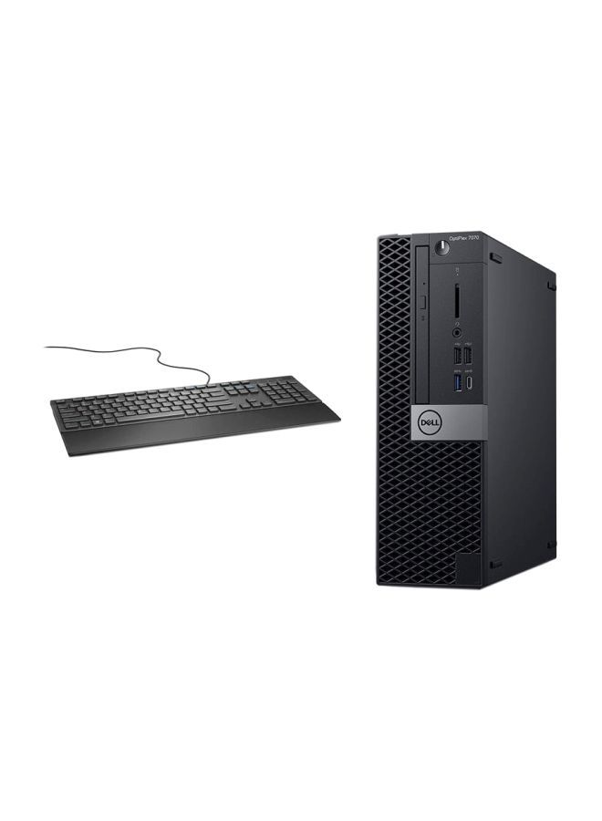 DELL OptiPlex 7070-Mini Tower, Core i5 Processor/8GB RAM/1TB HDD/Integrated Graphics With KB216 Multimedia USB Keyboard Black - Image 1