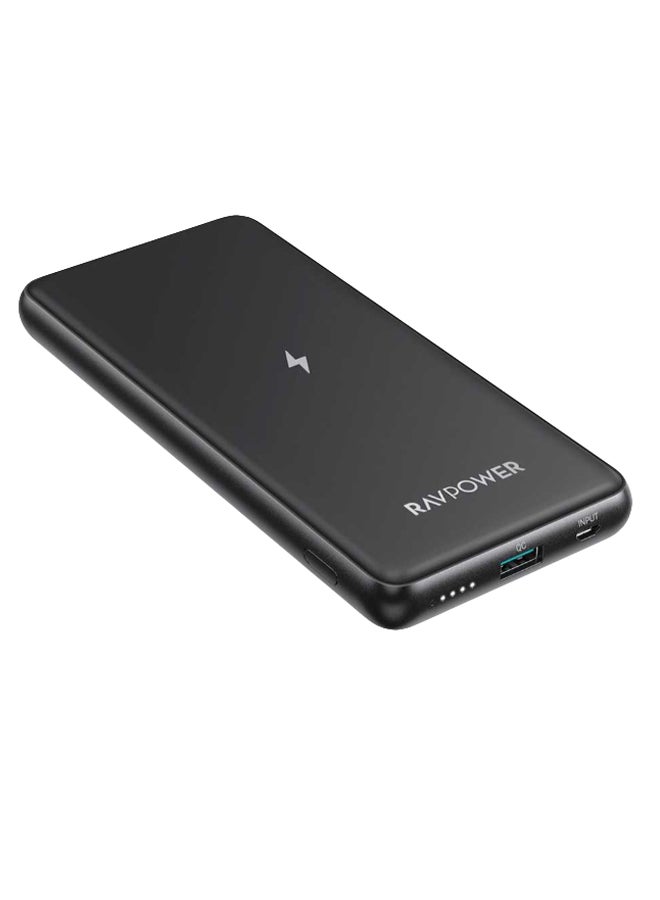 RAVPOWER 10000.0 mAh Portable Dual Port Turbo Power Bank Black  - Image 1