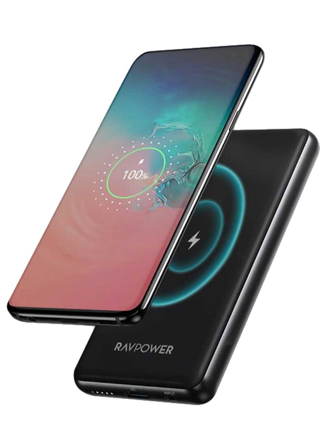 RAVPOWER 10000.0 mAh Portable Dual Port Turbo Power Bank Black  - Image 2