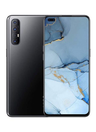 هاتف رينو 3 ثنائي الشريحة وذاكرة رام 8 جيجابايت وذاكرة 256 جيجابايت ويعمل بتقنية 4G LTE، لون أسود داكن