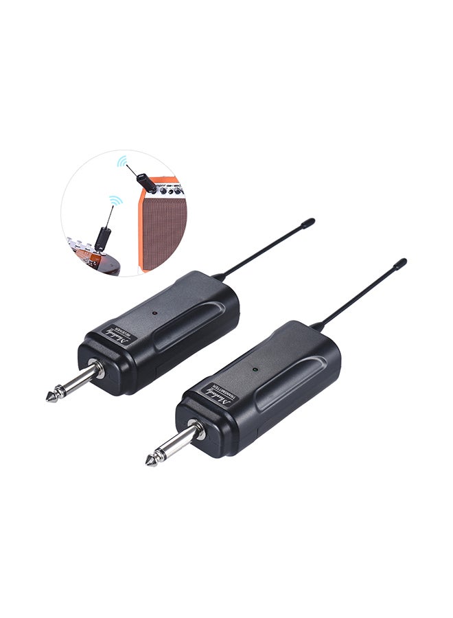 2-Piece UHF Electric Guitar Wireless Audio System Transmitter + Receiver Set