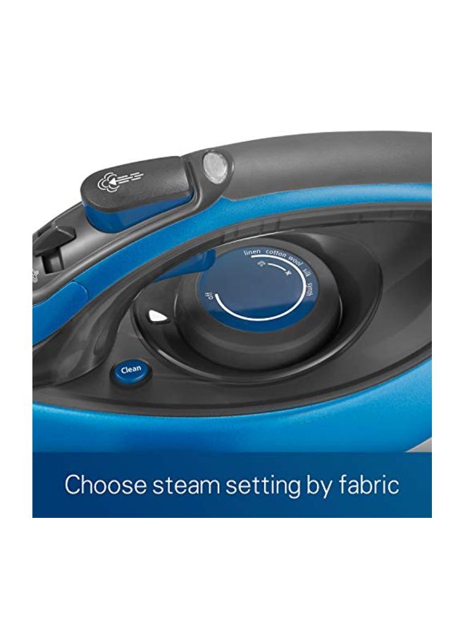 Sunbeam - Turbo Steam Iron 1500W 1500.0 W GCSBCS-200-000 Blue/Black - Image 1