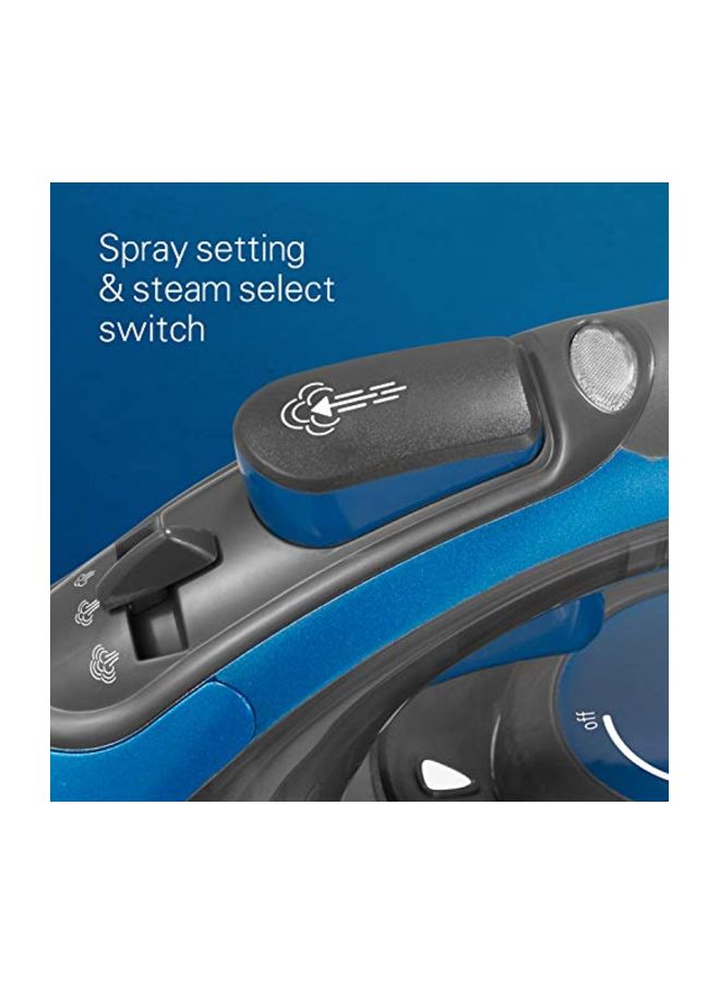 Sunbeam - Turbo Steam Iron 1500W 1500.0 W GCSBCS-200-000 Blue/Black - Image 1