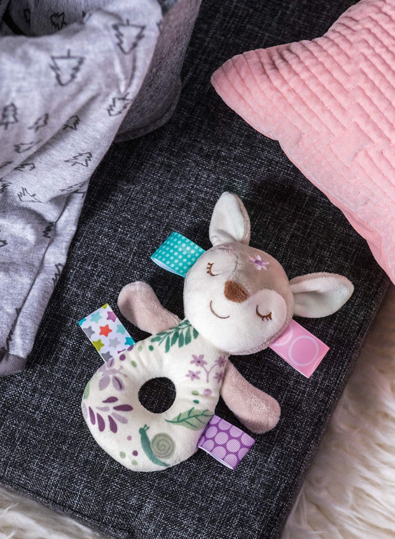 Taggies Embroidered Soft Ring Rattle 6inch  - Image 2