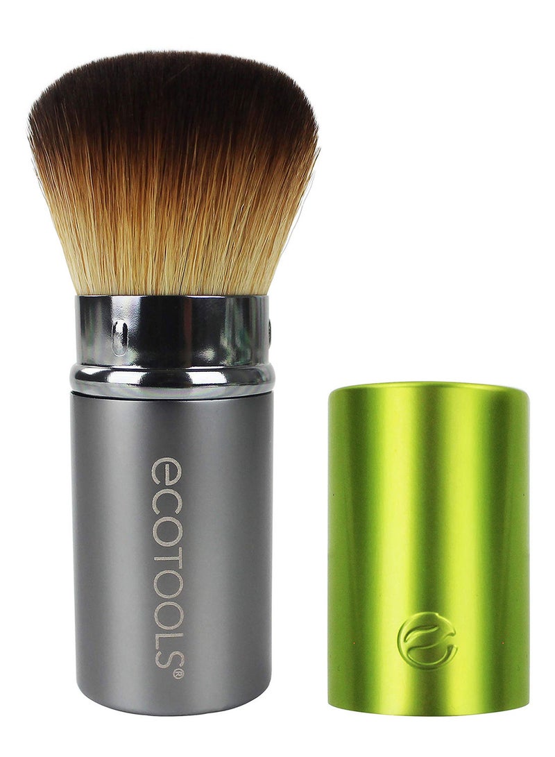 Eco Tools Retractable Face Brush Grey/Brown/Green  - Image 1
