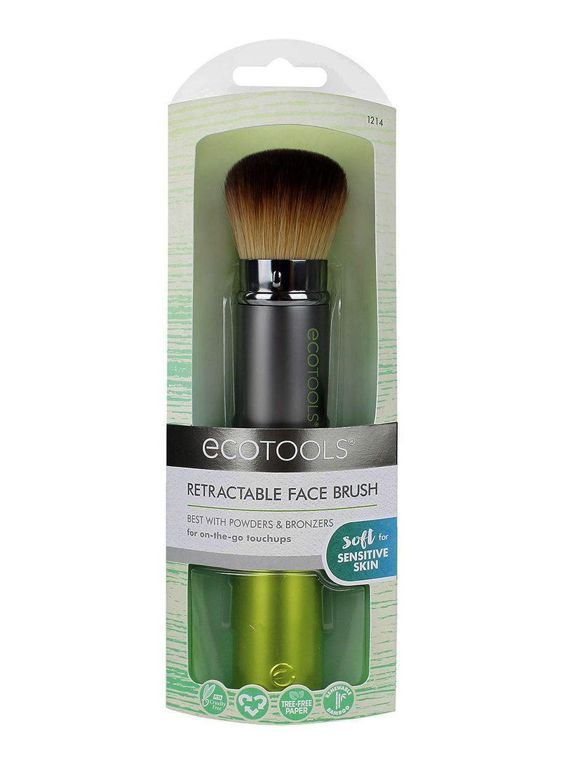Eco Tools Retractable Face Brush Grey/Brown/Green  - Image 2