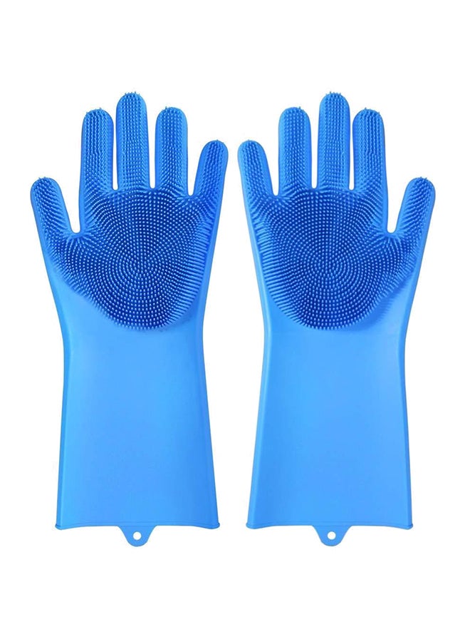 Generic - Pair Of Dishwashing Silicone Gloves Blue - Image 1