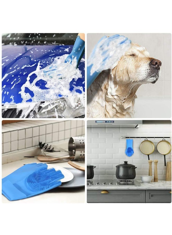 Generic - Pair Of Dishwashing Silicone Gloves Blue - Image 1