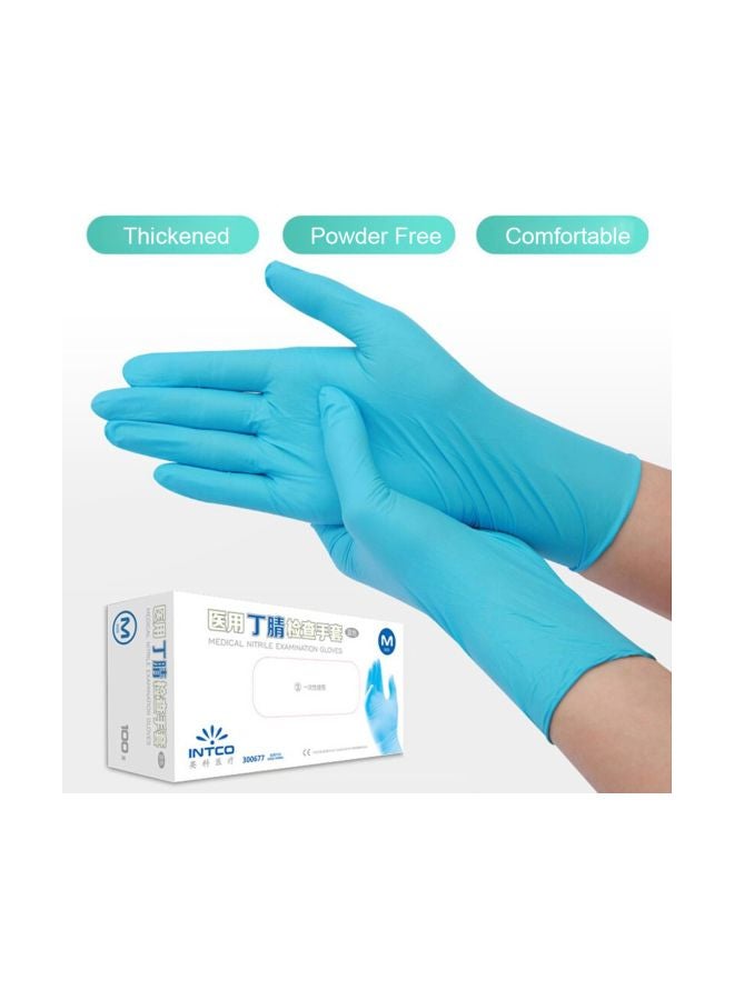 100-Piece Disposable Nitrile Examination Glove Blue L - Image 4