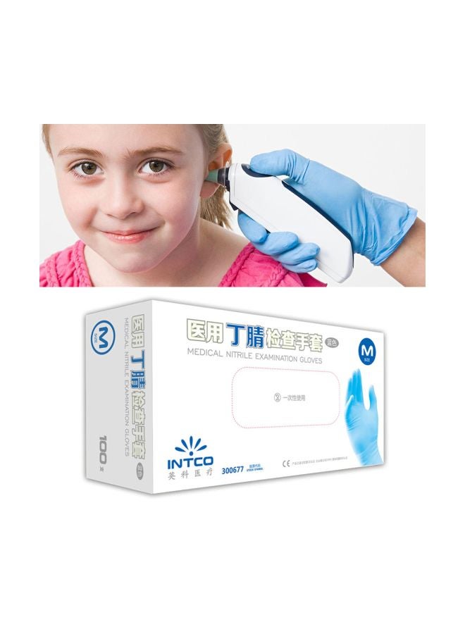 100-Piece Disposable Nitrile Examination Glove Blue M - Image 2