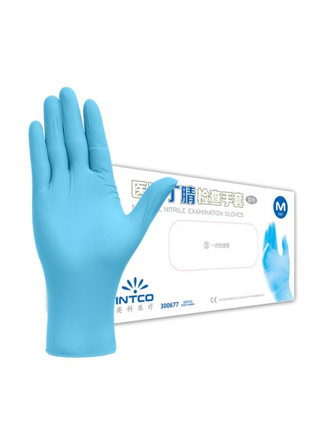 100-Piece Disposable Nitrile Examination Glove Blue M - Image 5