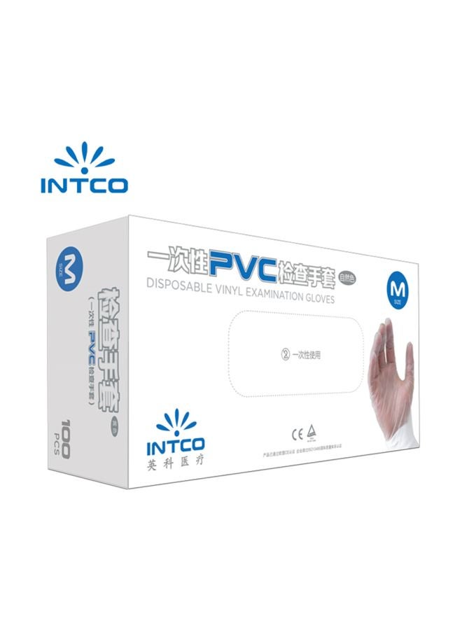 100-Piece Disposable Vinyl Examination Gloves M  - Image 2