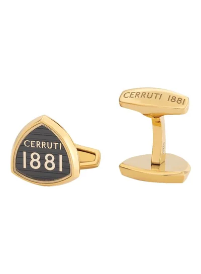 CERRUTI 1881 Stainless Steel Logo Cufflinks